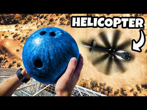 Bowling Ball Vs 700kmh Helicopter Blades! Who Wins img